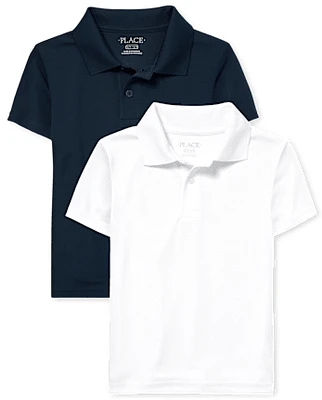 Lot de 2 polos performance uniformes pour garçons