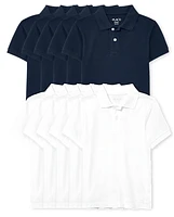 Kids Uniform Pique Polo 10-Pack