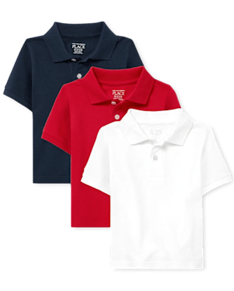 Baby And Toddler Uniform Pique Polo 3-Pack