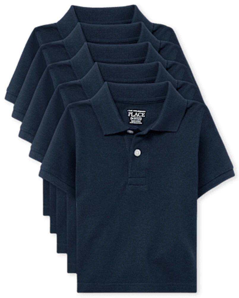 Toddler Uniform Pique Polo 5-Pack