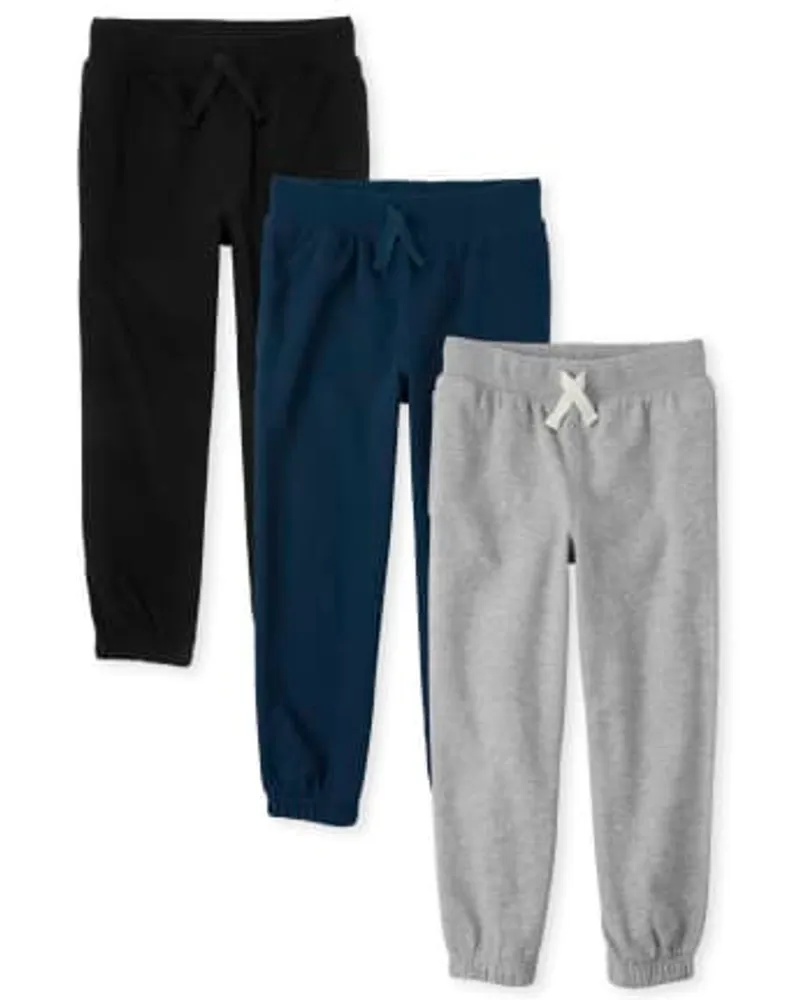 Boys Fleece Jogger Pants 3-Pack