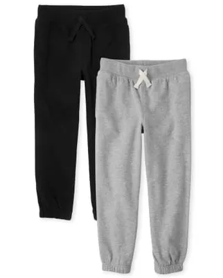 Boys Fleece Jogger Pants 2-Pack