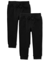 Baby And Toddler Boys Fleece Jogger Pants 2-Pack
