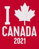 Girls Matching Family Canada Day 2021 Graphic Tee