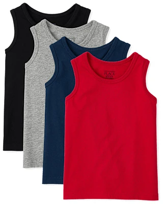 Toddler Boys Tank Top 4-Pack