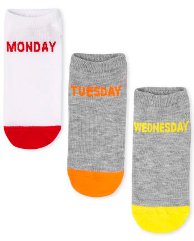 Unisex Kids Days Of The Week Ankle Socks 7-Pack