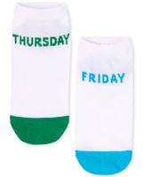 Unisex Kids Days Of The Week Ankle Socks 7-Pack