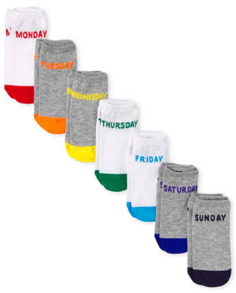 Unisex Kids Days Of The Week Ankle Socks 7-Pack