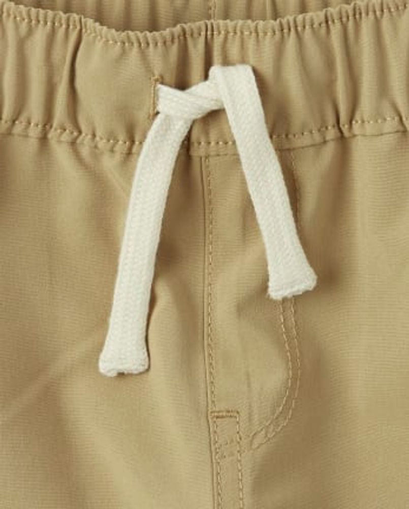 Baby And Toddler Boys Quick Dry Pull On Jogger Shorts - flax