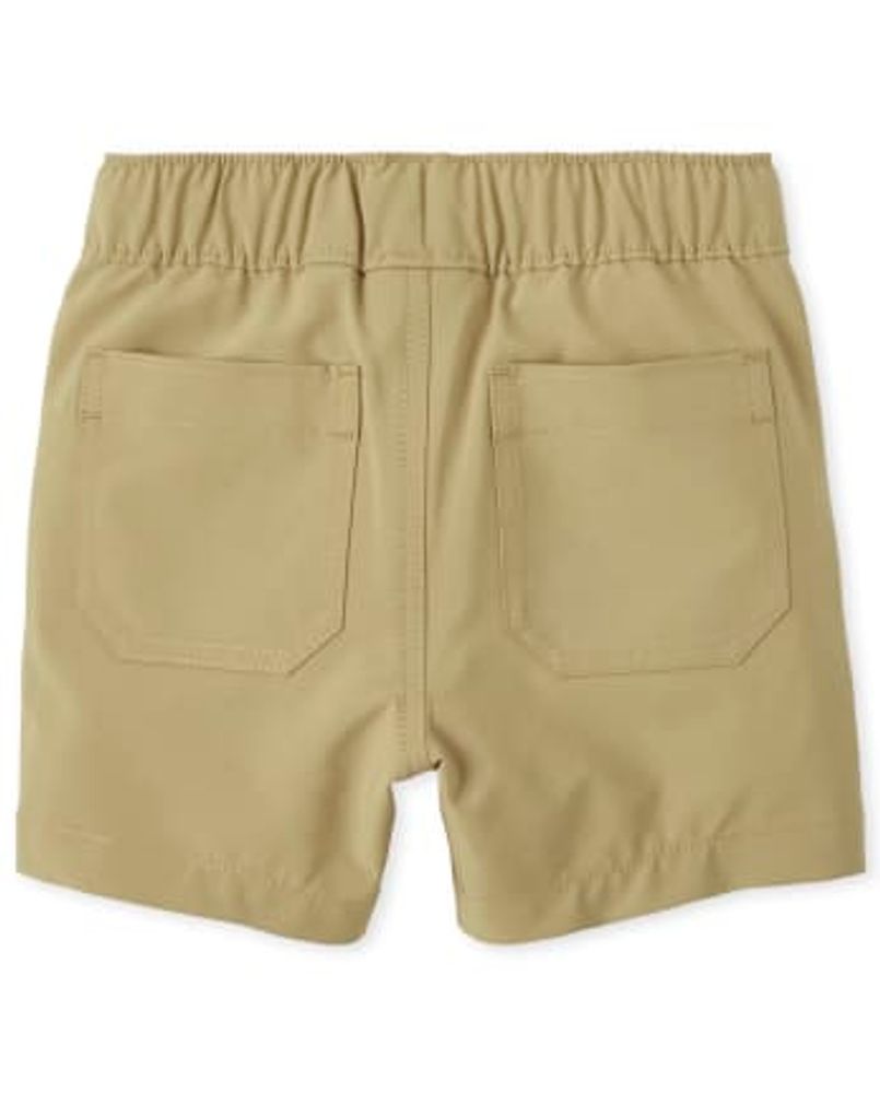 Baby And Toddler Boys Quick Dry Pull On Jogger Shorts - flax