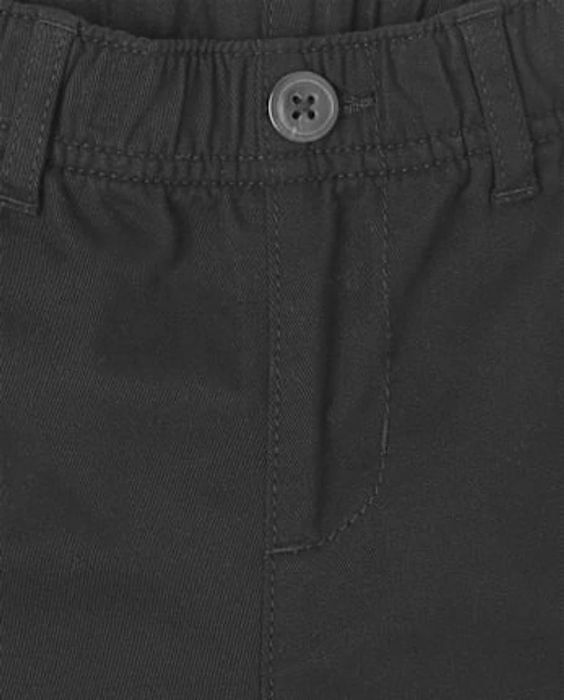 Pantalon chino décontracté en coton extensible pour garçon