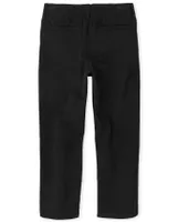 Boys Uniform Stretch Pull On Straight Chino Pants