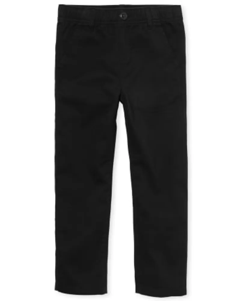 Boys Uniform Stretch Pull On Straight Chino Pants