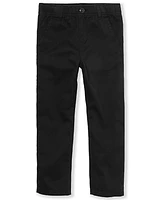 Pantalon chino décontracté en coton extensible pour garçon