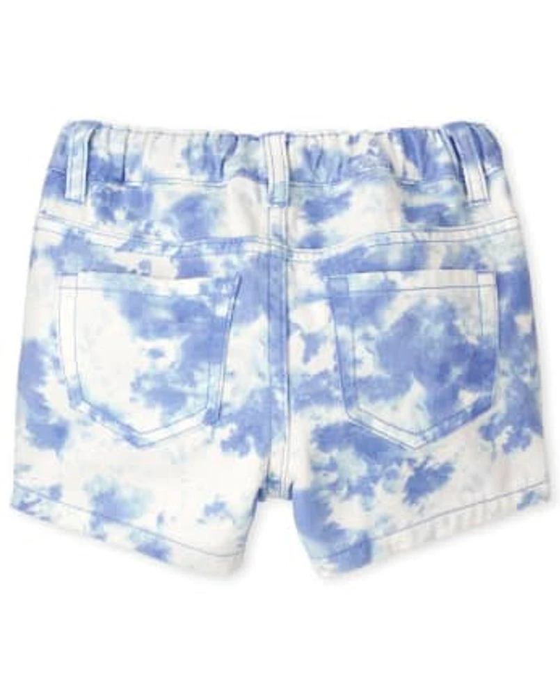 Lot de 2 shorts en sergé imprimé pour toute-petite fille