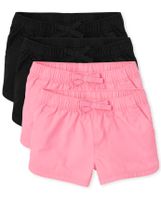 Toddler Girls Pull On Shorts 4-Pack