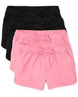 Lot de 4 shorts à enfiler pour petites filles