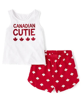 Toddler Girls Canadian Cutie 2-Piece Outfit Set