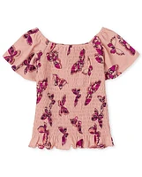 Girls Print Smocked Top