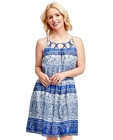 Womens Mommy And Me Paisley Border Dress