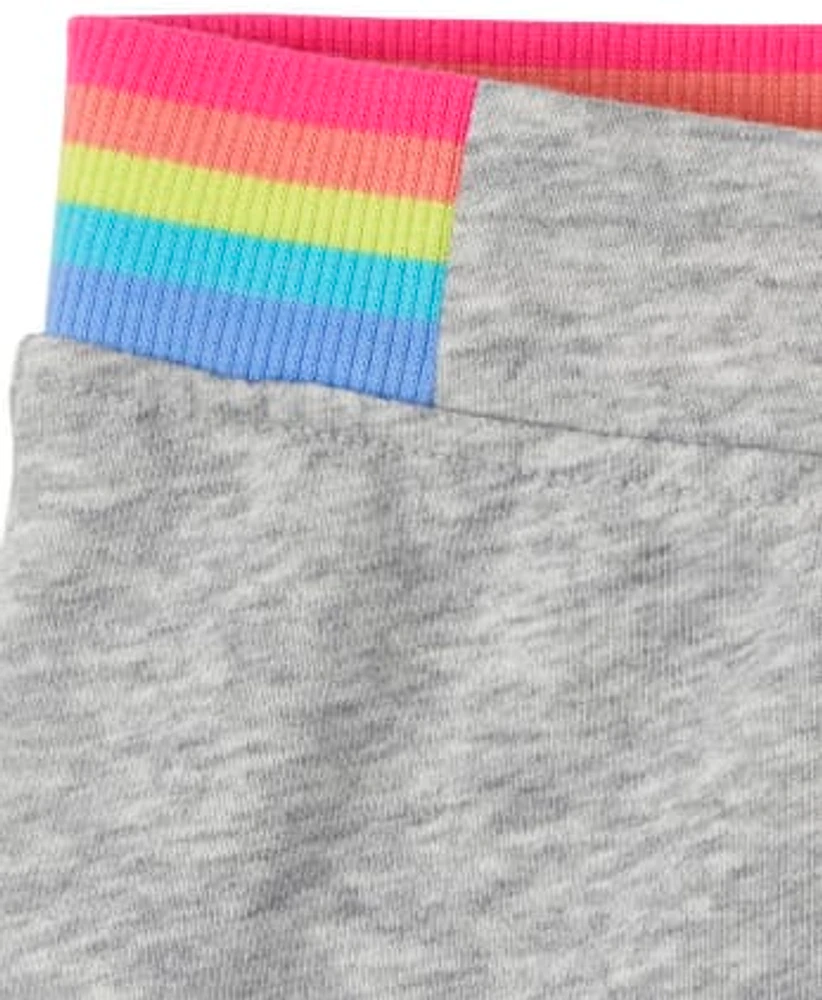 Girls Rainbow French Terry Shorts