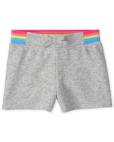 Girls Rainbow French Terry Shorts