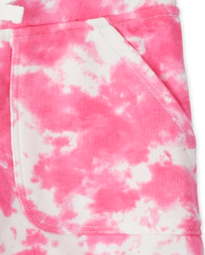 Girls Tie Dye French Terry Shorts