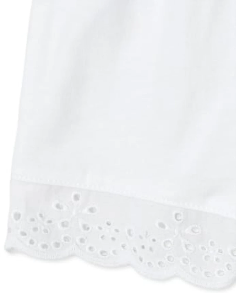 Baby Girls Floral Eyelet Shorts 3-Pack