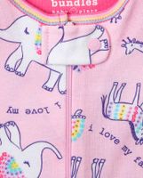 Baby And Toddler Girls Animal Hearts Snug Fit Cotton One Piece Pajamas 2-Pack