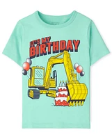 T-shirt graphique camion d'anniversaire pour bébés et tout-petits garçons