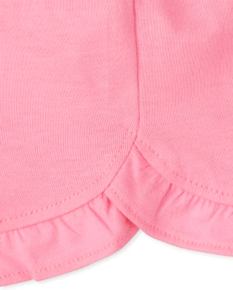 Baby Girls Tropical Ruffle Shorts 3-Pack