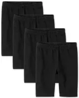 Girls Bike Shorts 4-Pack - Plus