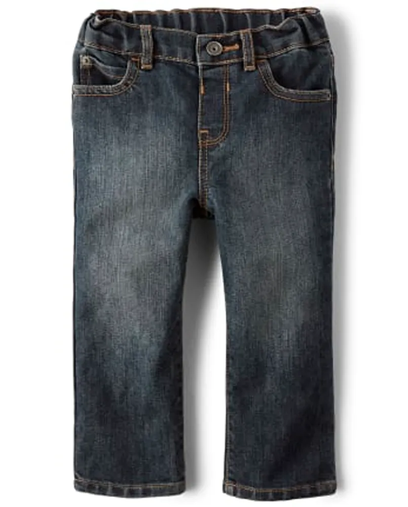 Jean droit extensible de base pour bébés et tout-petits garçons
