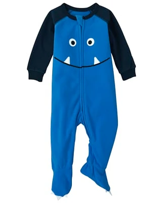 Pyjama une pièce en polaire Monster pour bébés et tout-petits garçons