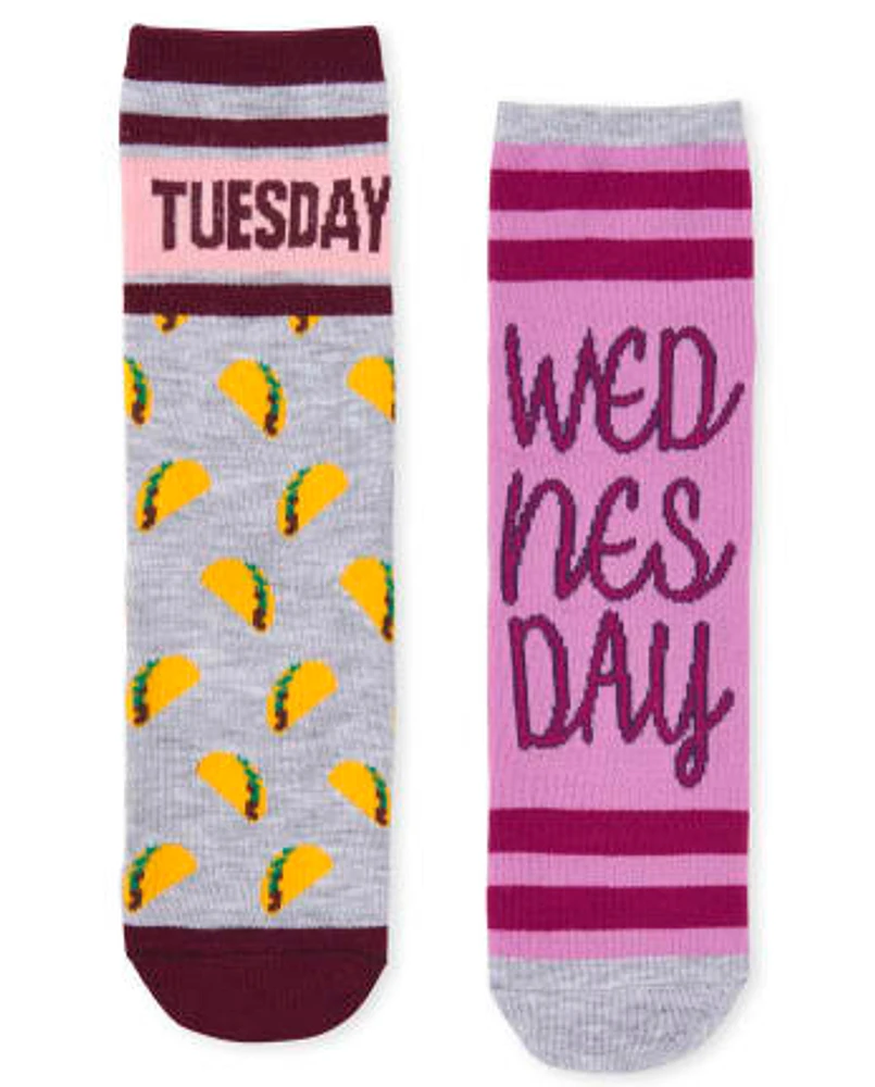 Girls Days Of The Week Crew Socks 7-Pack