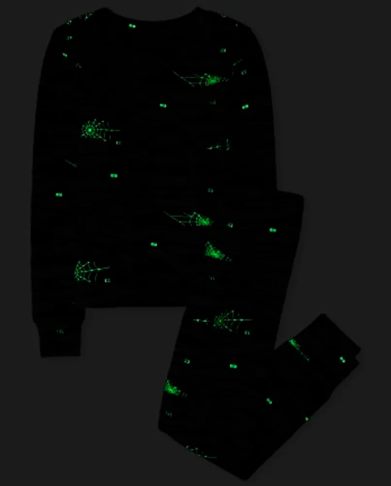 Unisex Kids Matching Family Glow Mummy Snug Fit Cotton Pajamas