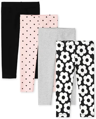 Toddler Girls Print Leggings -Pack