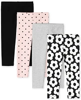 Toddler Girls Print Leggings -Pack