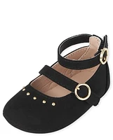 Baby Girls Studded Ballet Flats