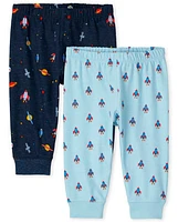 Baby Boys Space Pants 2-Pack