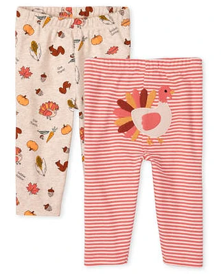 Unisex Baby Thanksgiving Pants 2-Pack