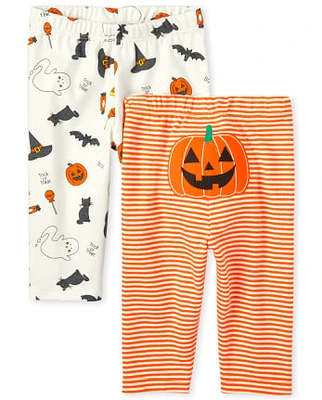 Pantalon d'Halloween unisexe pour bébé, paquet de 2