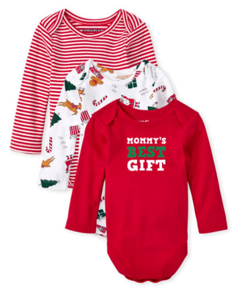 Baby Christmas Bodysuit 3-Pack