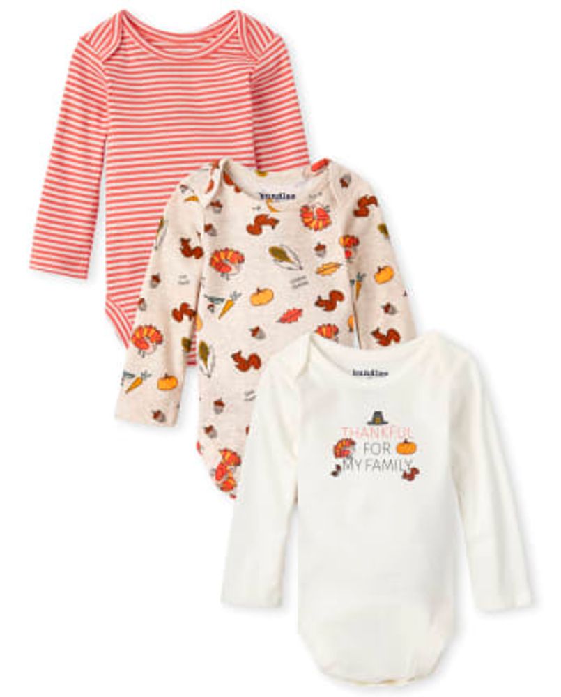 Baby Thanksgiving Bodysuit 3-Pack