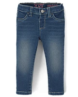 Jeggings en denim tricoté pour bébés et petites filles