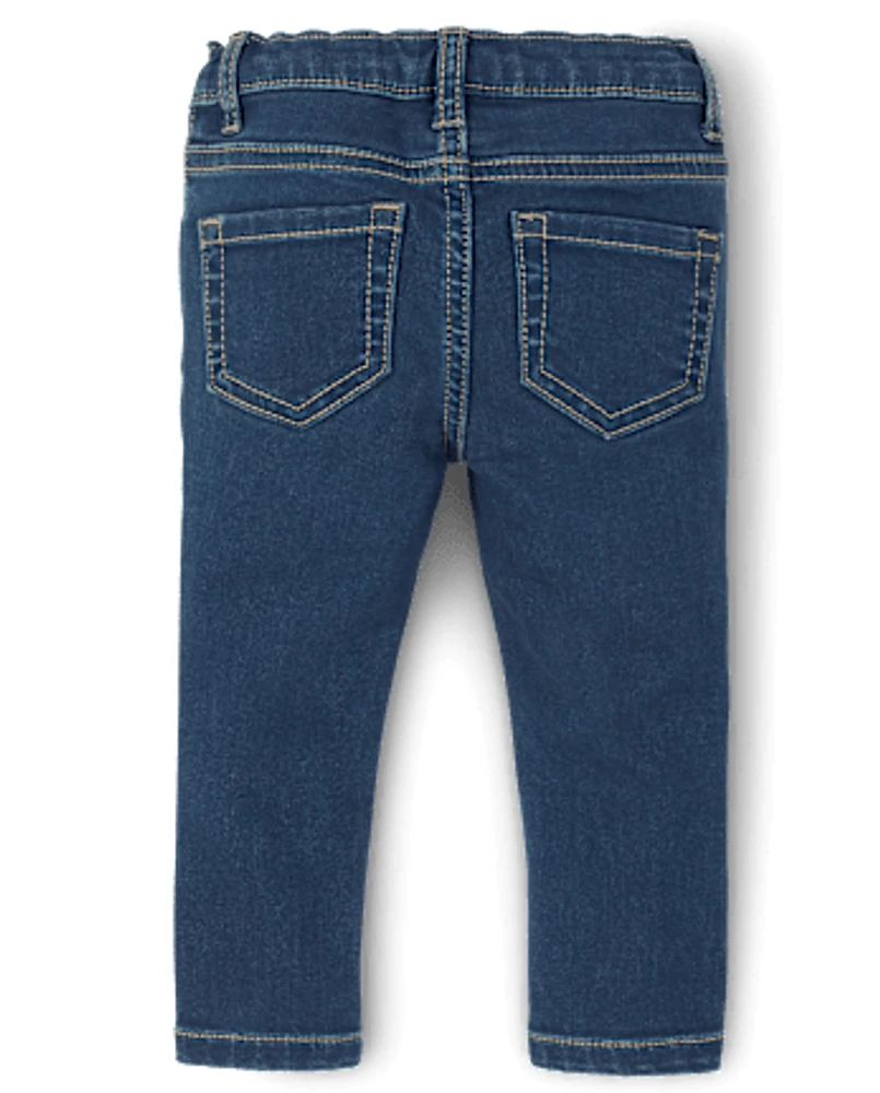 Jeggings en denim tricoté pour bébés et petites filles