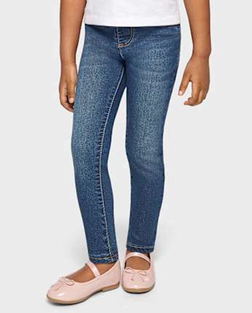 Jeggings en denim tricoté pour bébés et petites filles