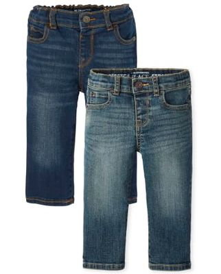 Baby And Toddler Boys Stretch Straight Jeans 2-Pack