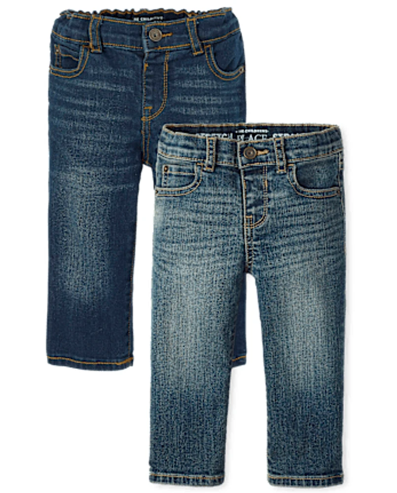 Baby And Toddler Boys Straight Jeans 2-Pack