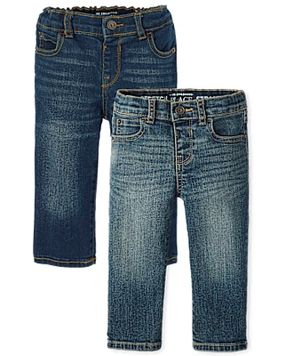 Baby And Toddler Boys Straight Jeans 2-Pack